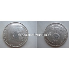 5 Reich Mark 1937 J svastika